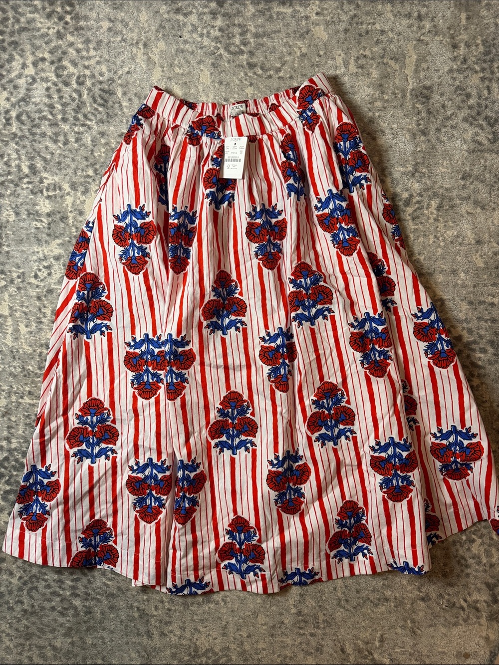 J.Crew Poplin Pull-On Midi Skirt